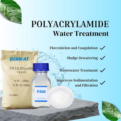 acheter Polyacrylamide anionique cationique non ionique PAM Polyelectrolyte pour le traitement de l'eau par floculation et coagulation fabrication en ligne