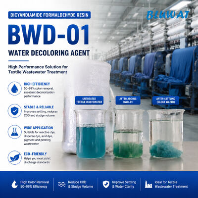 acheter Décolorant pour l'eau Polymère de dicyandiamide formaldéhyde – Agent décolorant pour les eaux usées industrielles et textiles fabrication en ligne
