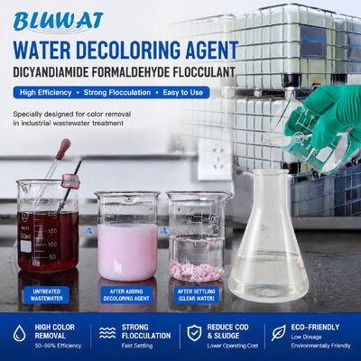 acheter Décolorant pour les eaux usées Dicyandiamide formaldéhyde résine de sel d'ammonium pour teinture directe Disperser teinture pigment teinture couleur éliminer teinture fabrication en ligne
