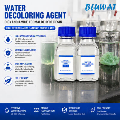 acheter Résine de formaldéhyde de dicyandiamide liquide Agente floculant polycation pour le traitement des eaux usées de fabrication du papier fabrication en ligne