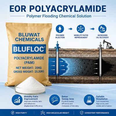 Acheter BLUFLOC Polyacrylamide anionique 20 à 100 Maillage pour la stabilisation des fluides de forage pétrolier et gazier fabrication en ligne