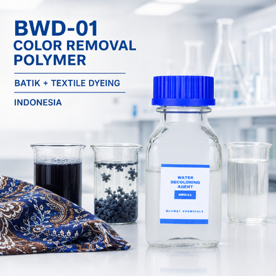 Acheter BWD-01 Polymère éliminateur de couleur cationique pour les eaux usées de teinture de batik et de textile en Indonésie fabrication en ligne