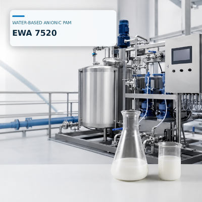 Acheter Émulsion PAM anionique à base d'eau Blufloc EWA 7520 à poids moléculaire très élevé et degré anionique moyen pour dosage automatique fabrication en ligne