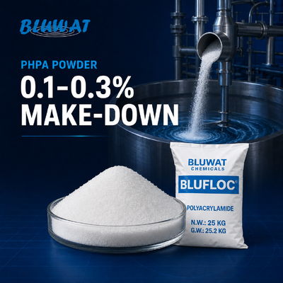 Acheter PHPA en poudre réduite à 0,1-0,3% de concentration de solution fabrication en ligne