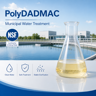 Acheter PolyDADMAC liquide cationique certifié NSF à forte charge, polymère d'ammonium quaternaire avec 20%, 40%, 50% de matière sèche fabrication en ligne