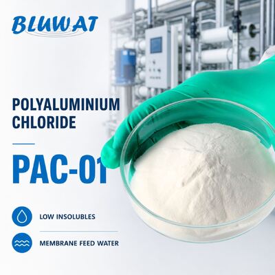 Acheter 00,1% Max. Poudre blanche insoluble 25 kg Sac PAC-01 Chlorure de polyaluminium pour l'eau d'alimentation par membrane fabrication en ligne