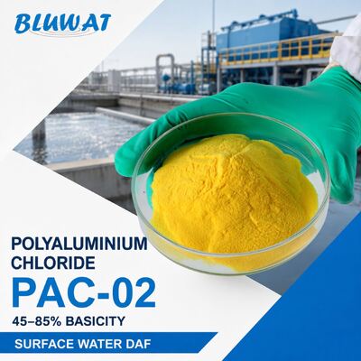 Acheter 45-85% de baseité PAC-02 séché par pulvérisation Polyaluminium Chloride pour le traitement des eaux de surface par DAF fabrication en ligne