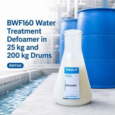 Acheter BWF160 Défoumant à base de silicone non ionique pour les eaux usées avec 50 à 300 ppm Dose dans des fûts de 25 kg et 200 kg fabrication en ligne