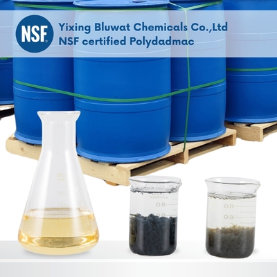 Agents de purification de l'eau à base de polydadmac certifiés NSF PDADMAC Additifs de traitement de l'eau