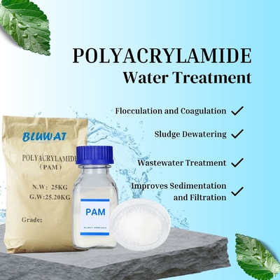 Polyacrylamide anionique cationique non ionique PAM Polyelectrolyte pour le traitement de l'eau par floculation et coagulation