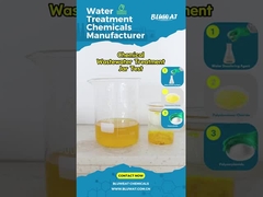 Traitement chimique des eaux usées à l'aide d'un agent de décoloration de l'eau, d'un PAC et d'un floculant à base de polyacrylamide