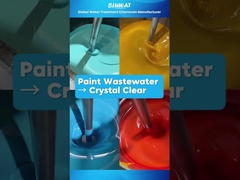 Traitement des effluents de peinture | Démonstration d'eau claire avec floculants et PAM #shorts #traitementdeseauxusées